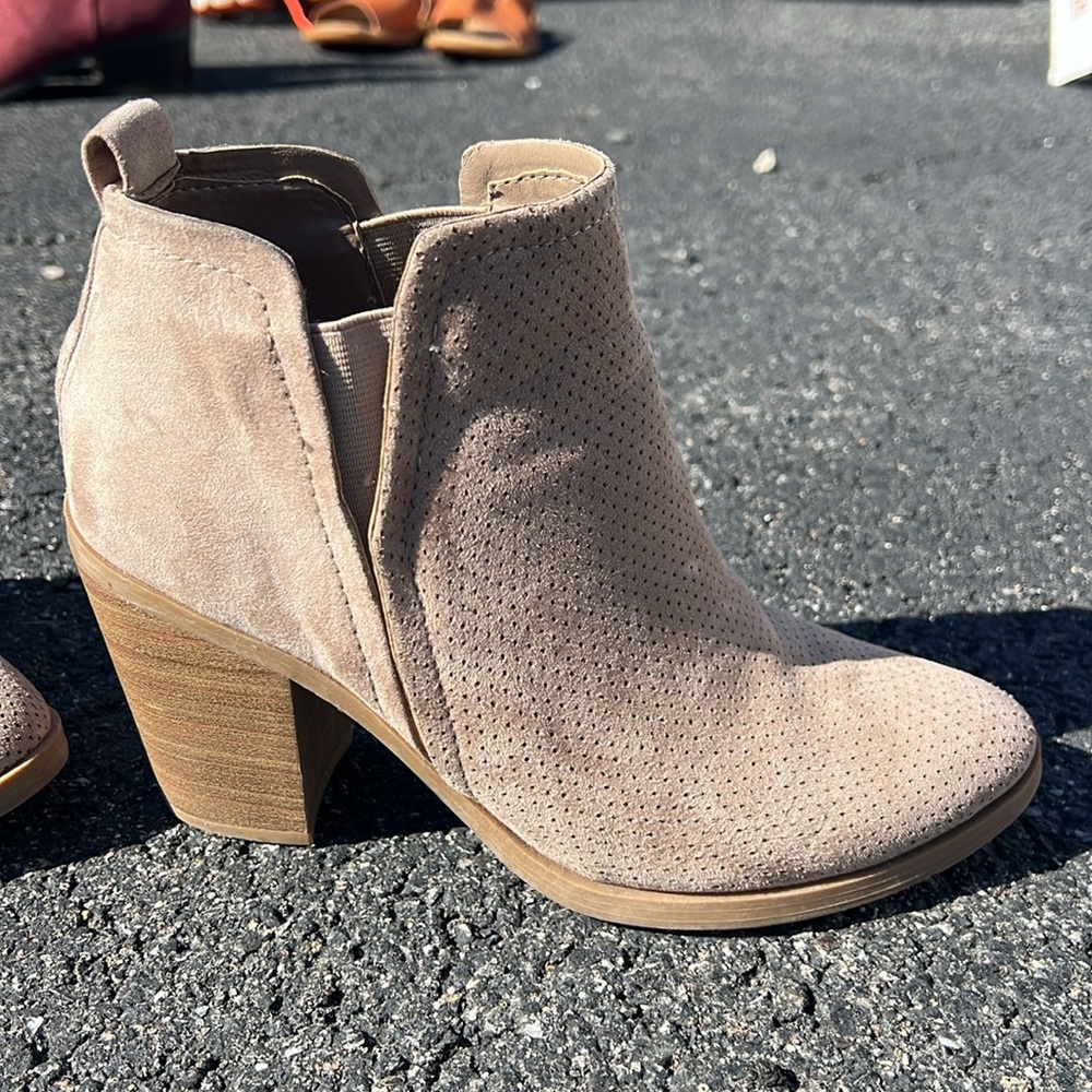Sand Colored Heeled Booties-Universal Thread size 8